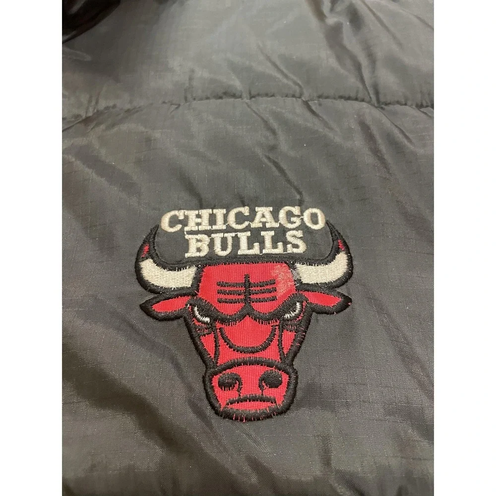 Chicago Bulls Jacket Mens XL Black Red NBA Basketball Reversible‎ PRO LAYER